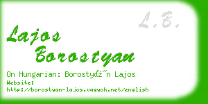 lajos borostyan business card